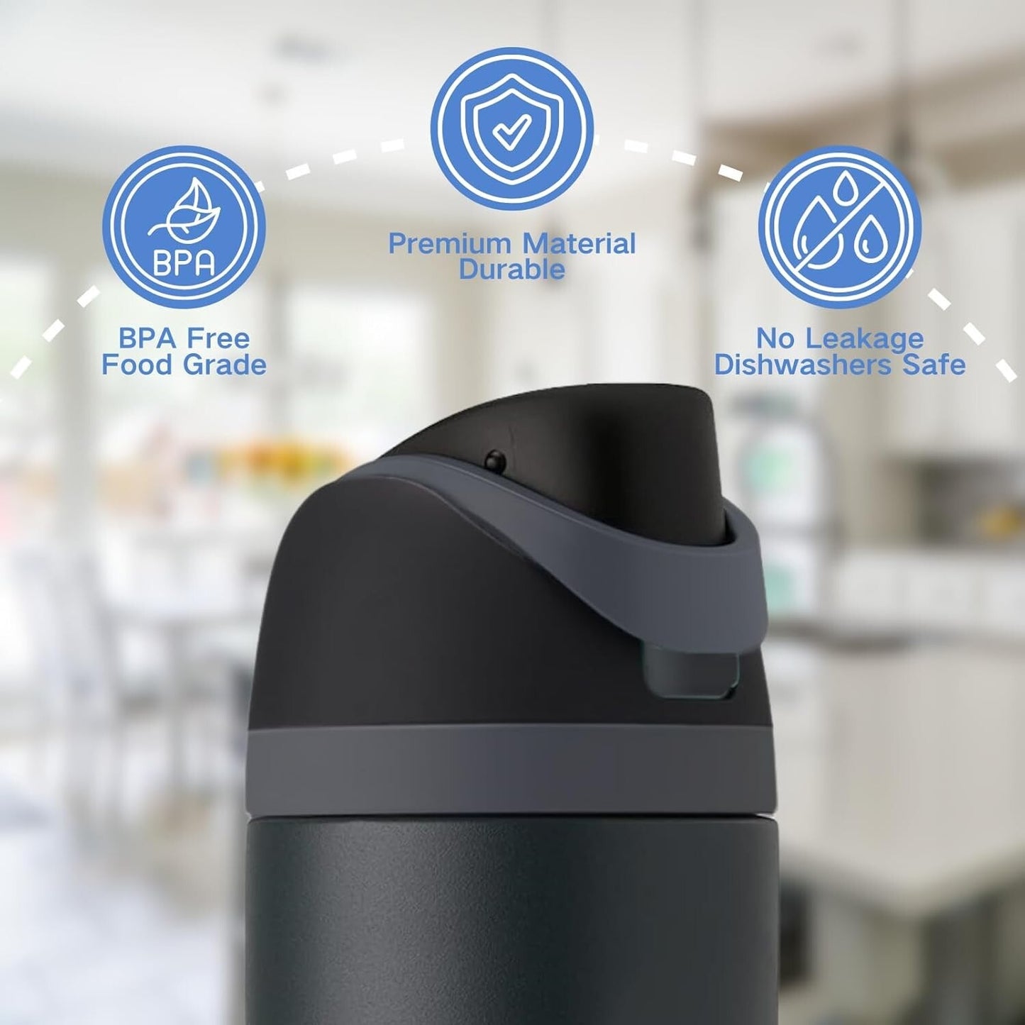 Replacement Lid Compatible with Owala Freesip One Button Water Bottle Top Cap