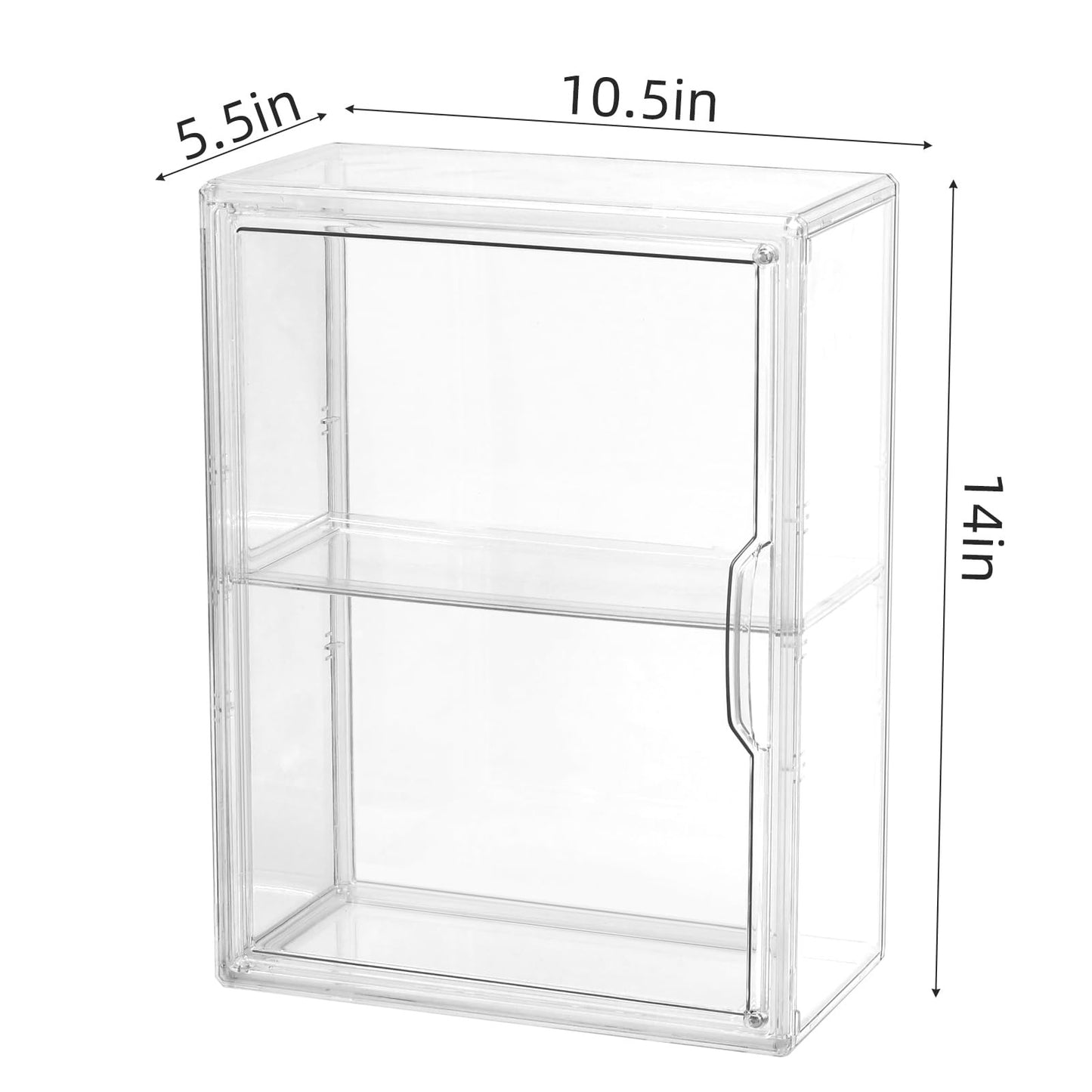 Clear Display Case for POP MART Labubu Doll, Acrylic Box Shelf, 1 Pack