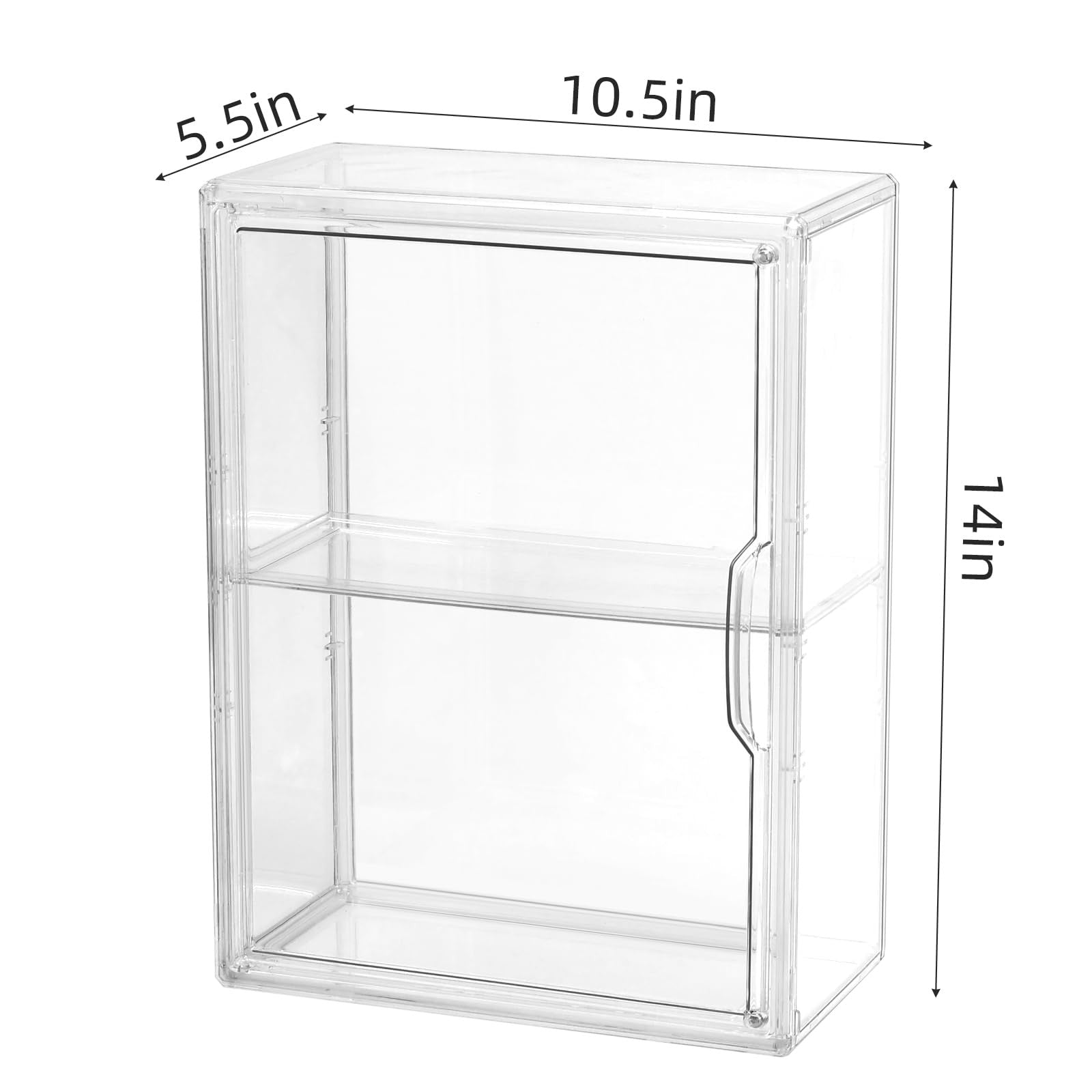 Clear Display Case for POP MART Labubu Doll, Acrylic Box Shelf, 1 Pack