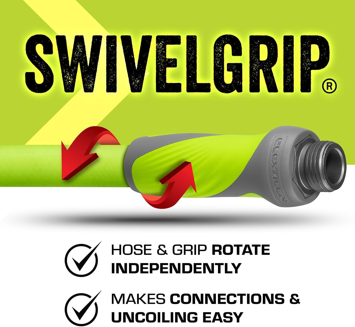 Flexzilla 75 Ft. Lightweight All-Weather Garden Hose with Swivelgrip - Durable, Flexible, Leak-Free Connections