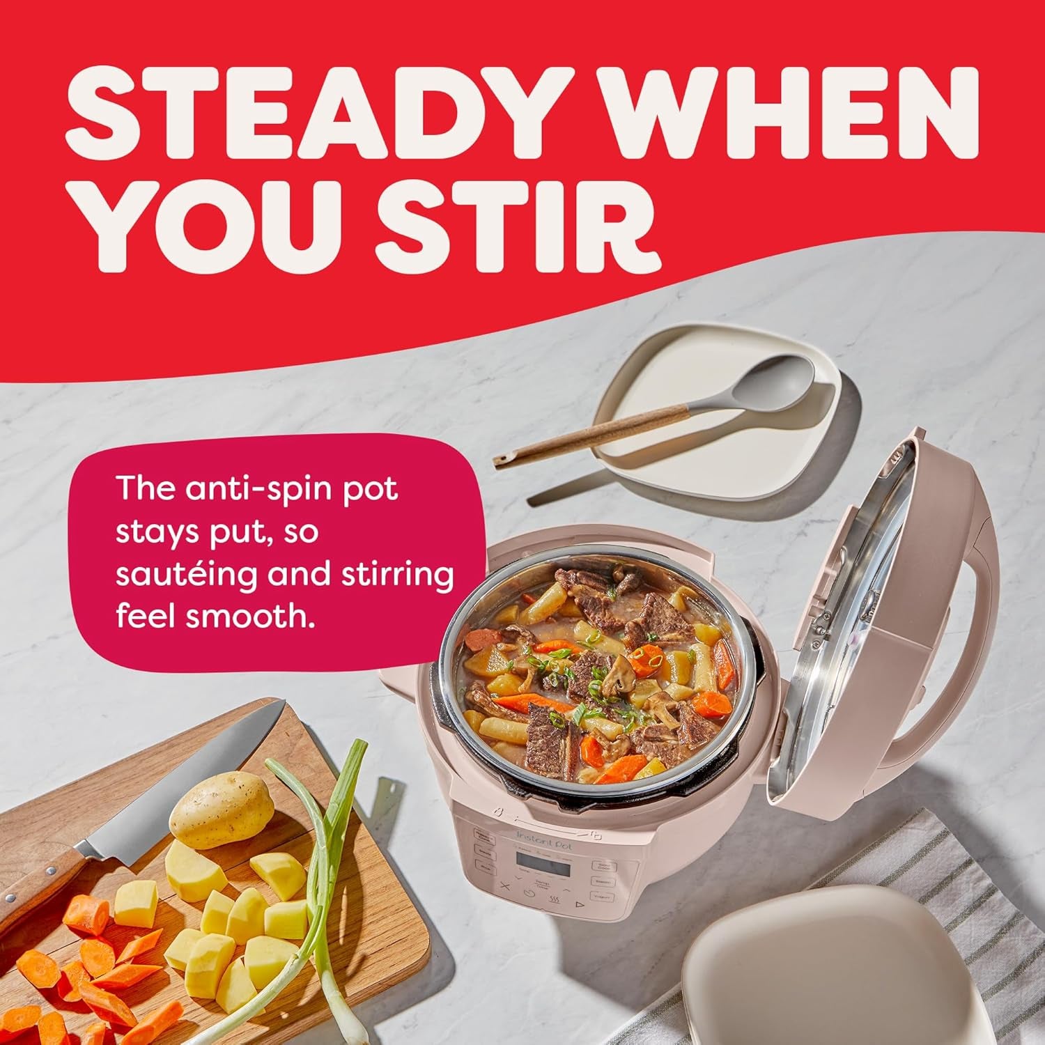 Instant Pot RIO Mini 4QT 7-in-1 Multi-Cooker - Pressure Cook, Slow Cook, Sauté, Steam, Rice Maker, Yogurt & Warmer in Elegant Rosewater Finish