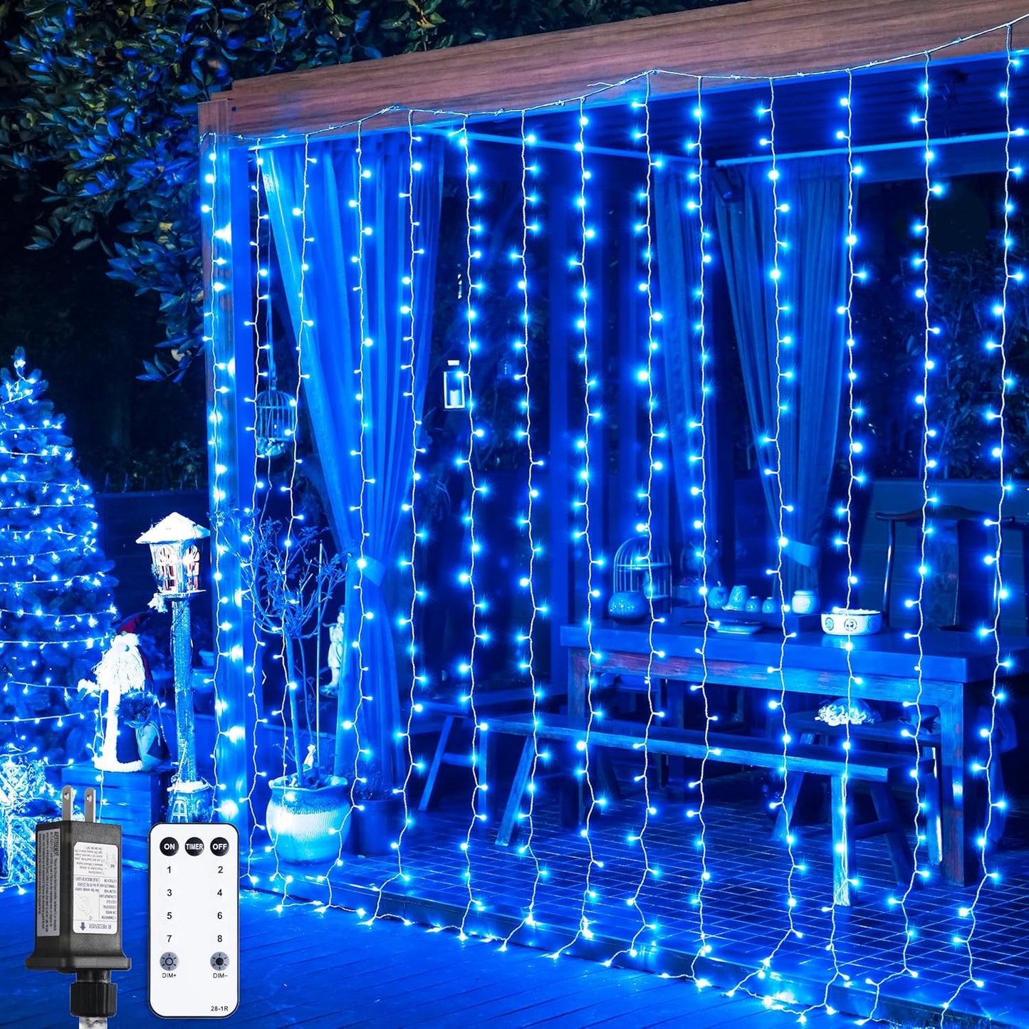 Enchanting JMEXSUSS 300 LED Pink Curtain Lights with Remote - 9.8x9.8FT Indoor String Lights for Bedroom, Party, and Holiday Decor - 8 Modes for Christmas and Valentine's Day Magic