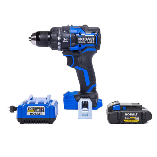 XTR 24-Volt 1/2-In Keyless Brushless Cordless Drill 1 -Batteries Included (Hard Case Included)