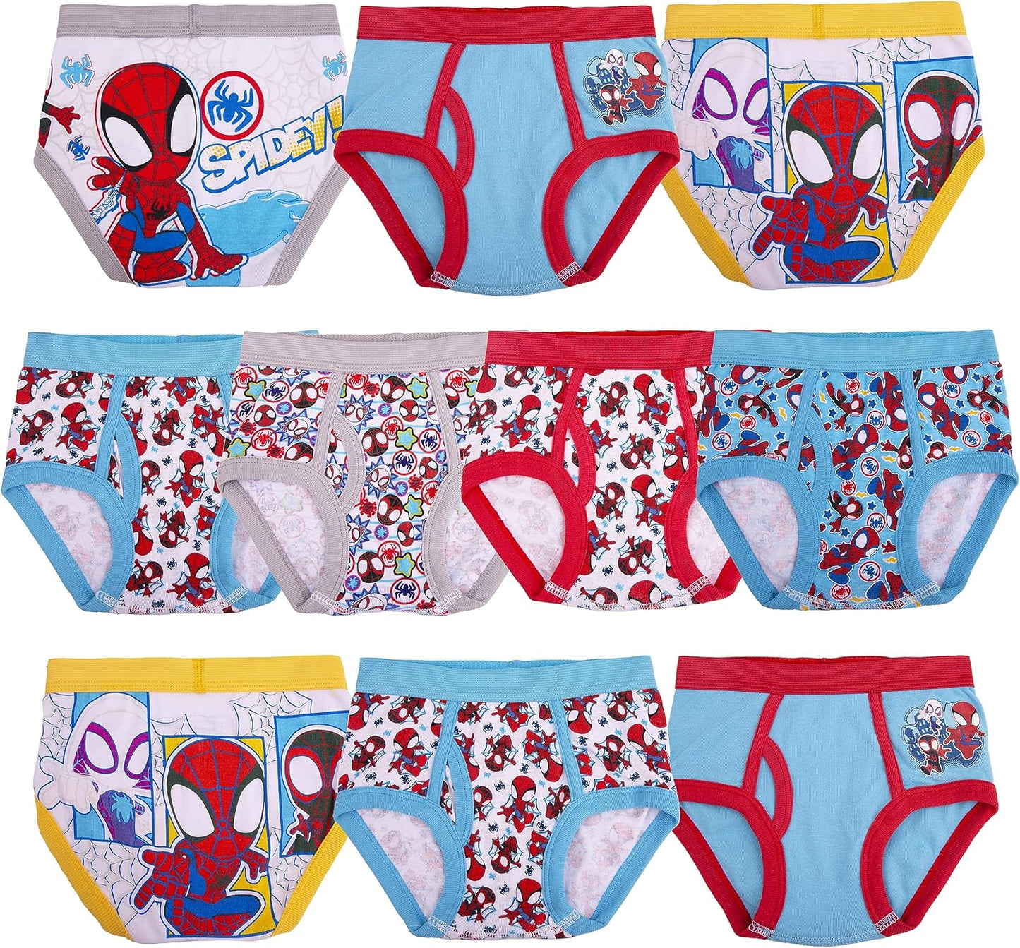 Spiderman Toddler Superhero Underwear Set - Featuring Iron Man, Hulk & More - Sizes 2/3T & 4T