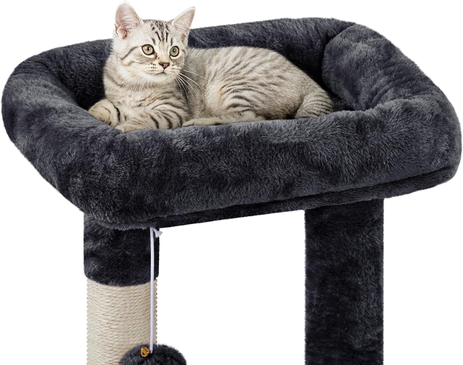 Topeakmart 34" Modern Cat Tree Tower - Ultimate Indoor Activity Center with Cozy Condo, Fluffy Nest, and Comfy Basket for Cats and Kittens