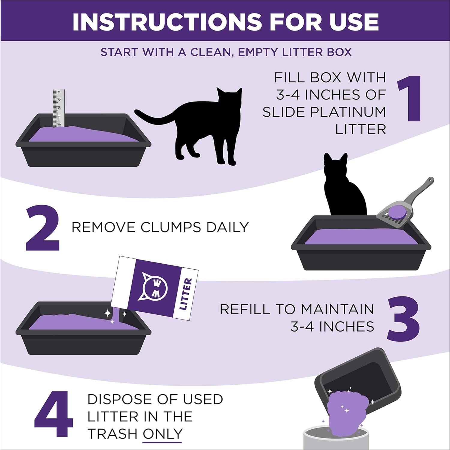 ARM & HAMMER Clump & Seal SLIDE Platinum Multi-Cat Litter - 14-Day Odor Control & EZ Clean Technology, 37 lbs - No Scrubbing, Ultimate Odor Eliminator!