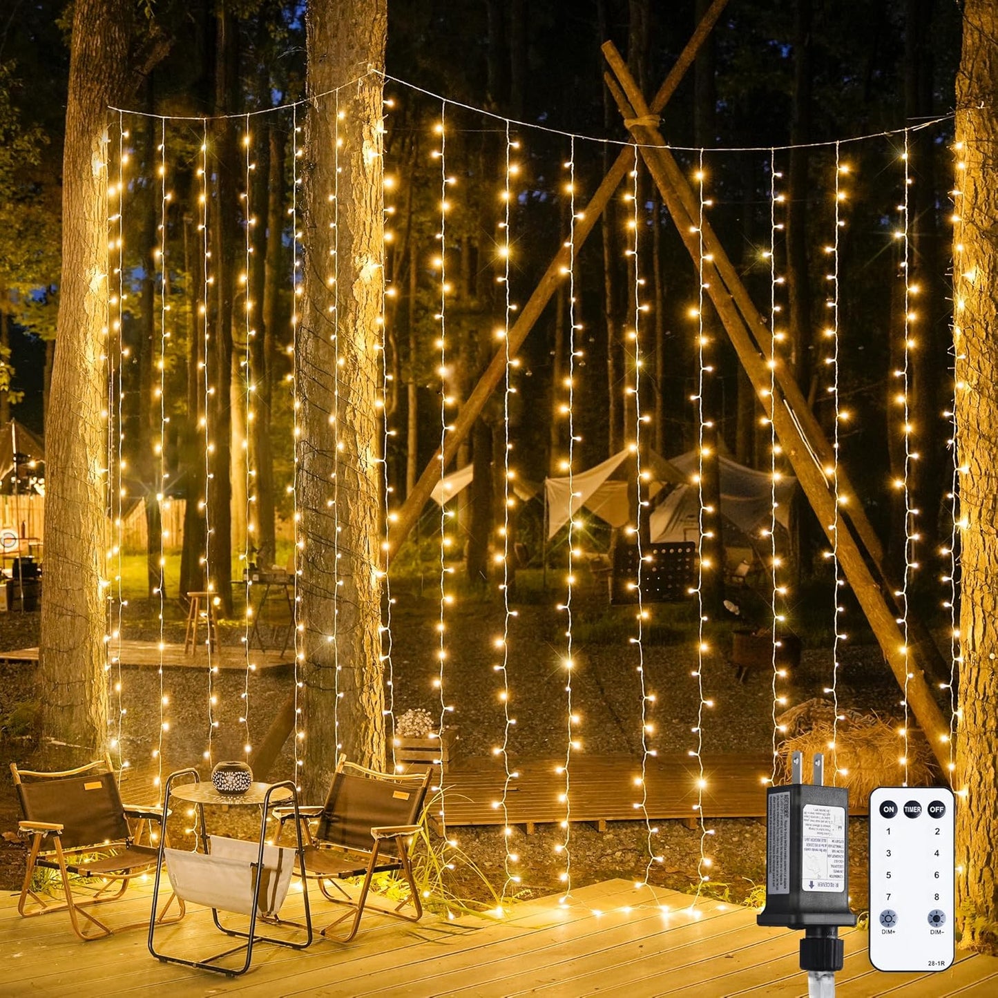 Enchanting JMEXSUSS 300 LED Pink Curtain Lights with Remote - 9.8x9.8FT Indoor String Lights for Bedroom, Party, and Holiday Decor - 8 Modes for Christmas and Valentine's Day Magic