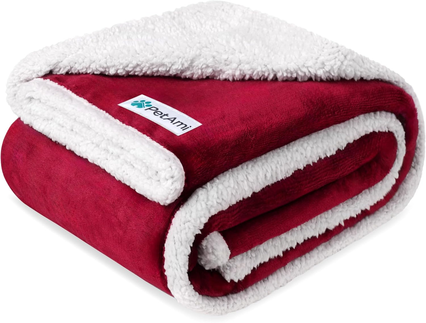 Petami Waterproof Dog Blanket - Reversible Sherpa Fleece Throw for Medium to Large Dogs & Cats - Leakproof Couch Cover, Soft & Washable 60x40 in Taupe