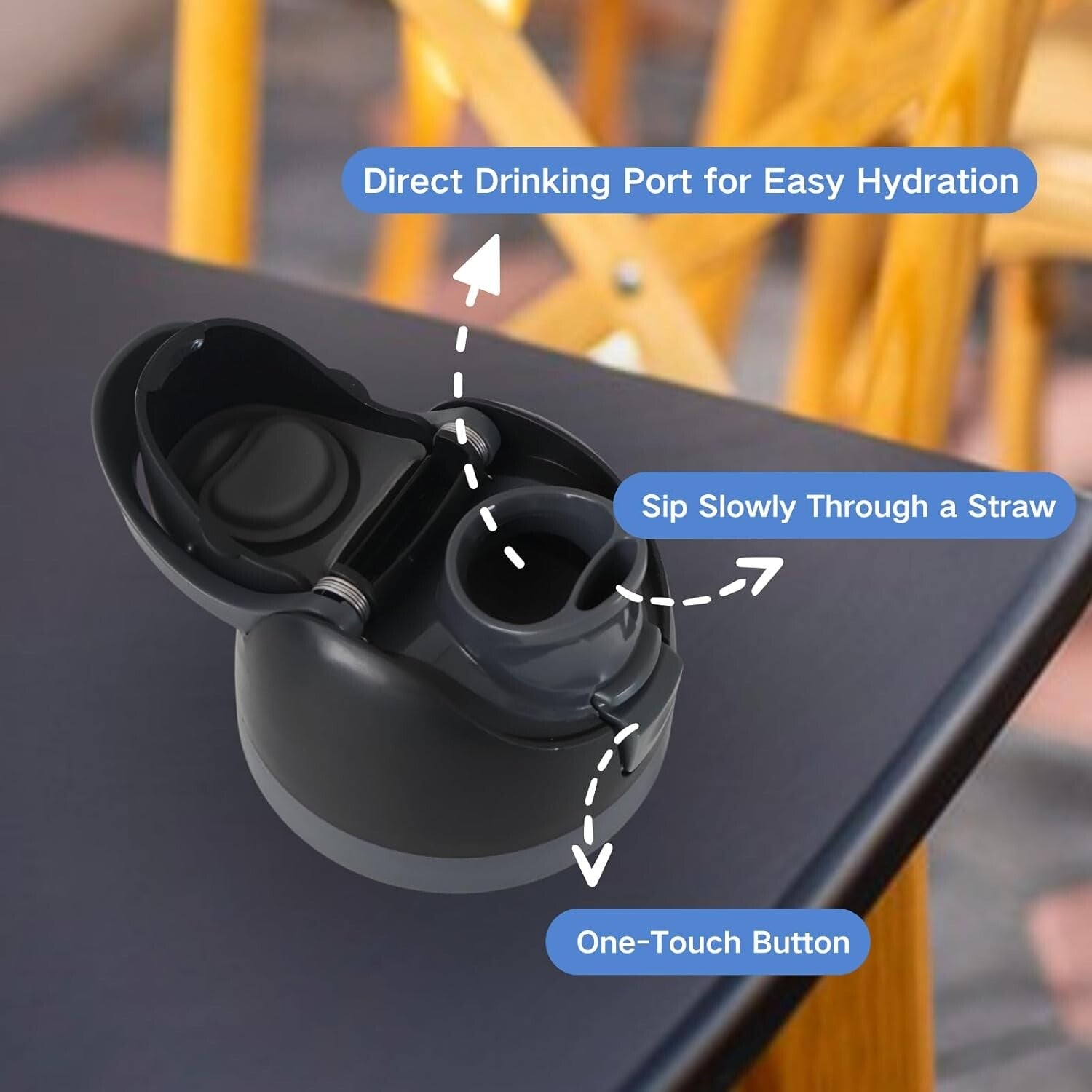 Replacement Lid Compatible with Owala Freesip One Button Water Bottle Top Cap