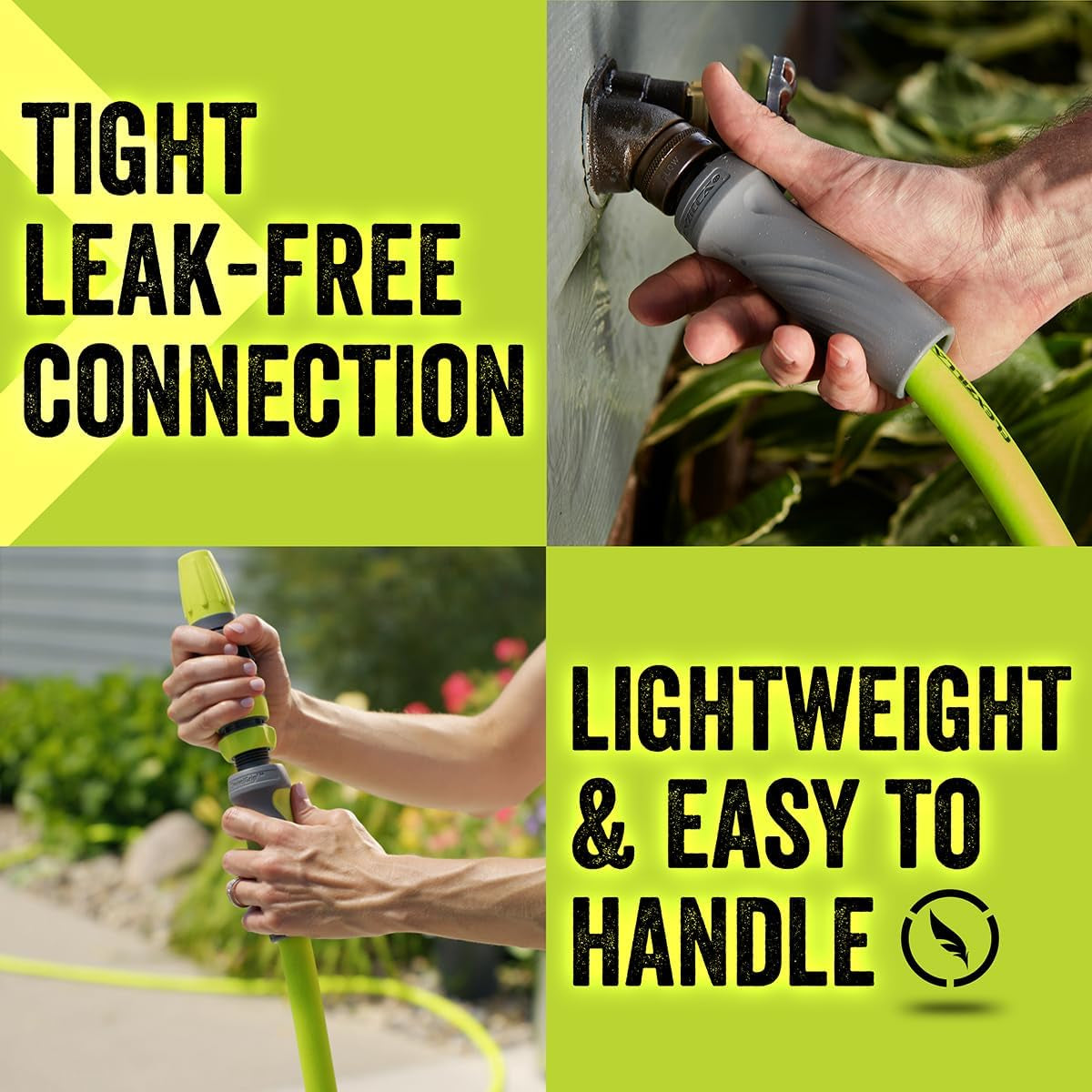 Flexzilla 75 Ft. Lightweight All-Weather Garden Hose with Swivelgrip - Durable, Flexible, Leak-Free Connections