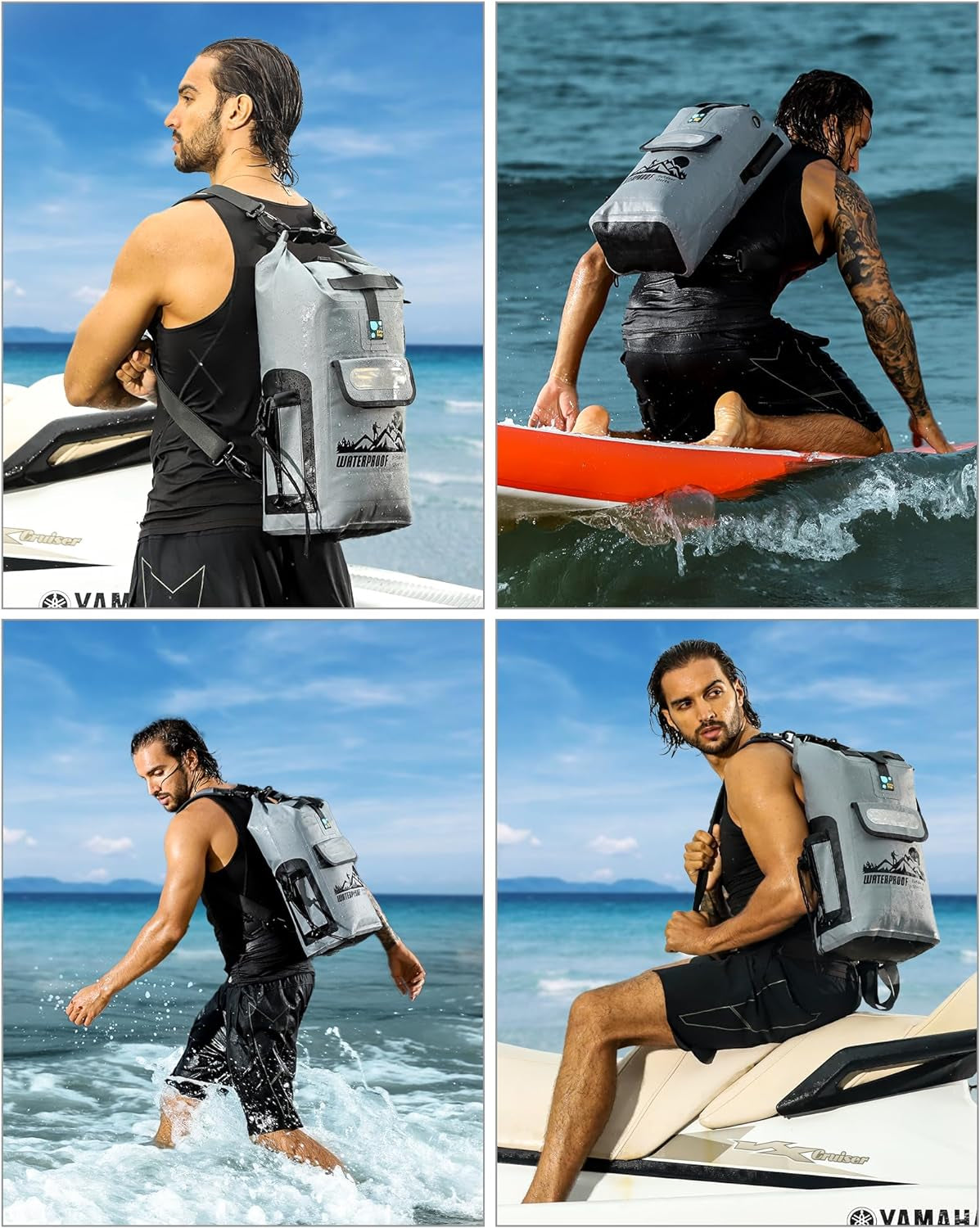 IDRYBAG Waterproof Floating Dry Bag Backpack - 20L/30L/40L Options for Men, Perfect for Outdoor Adventures!