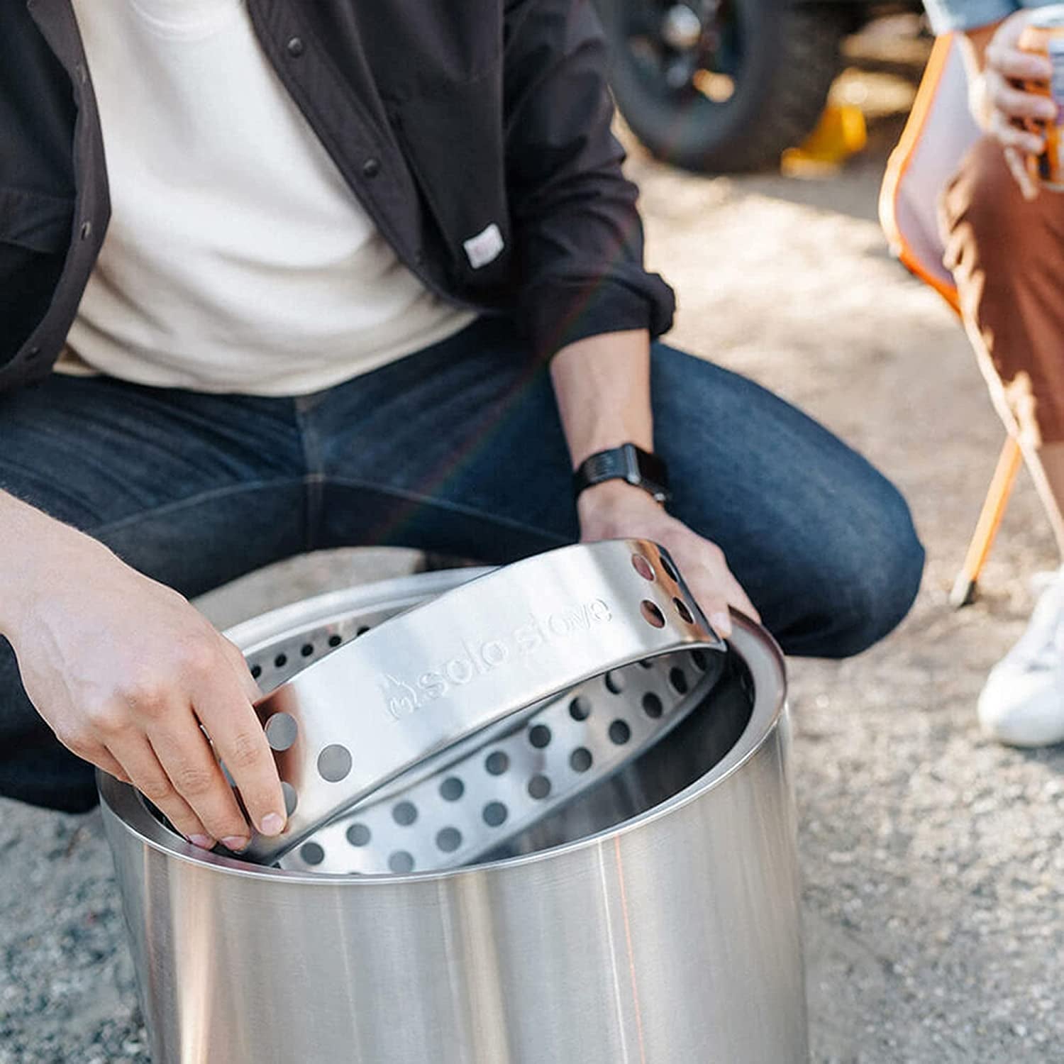 Elevate Your Outdoor Experience with the Solo Stove Ranger Stand - Premium 304 Stainless Steel, Portable & Heat-Resistant Accessory for Safe Fire Pit Use on Decks and Camping