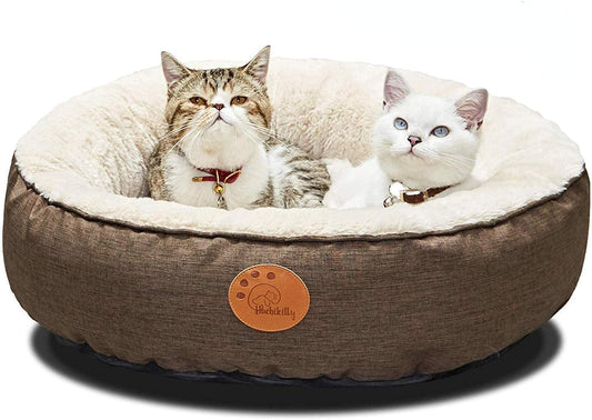 Cozy Hachikitty Washable Donut Cat Bed - Round Design, Machine Washable, Perfect for Small & Medium Cats