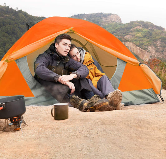 BISINNA Lightweight Waterproof Camping Tent for 2-4 People - Easy Setup Double Layer Outdoor Tent for Family Adventures, Hiking, and Travel