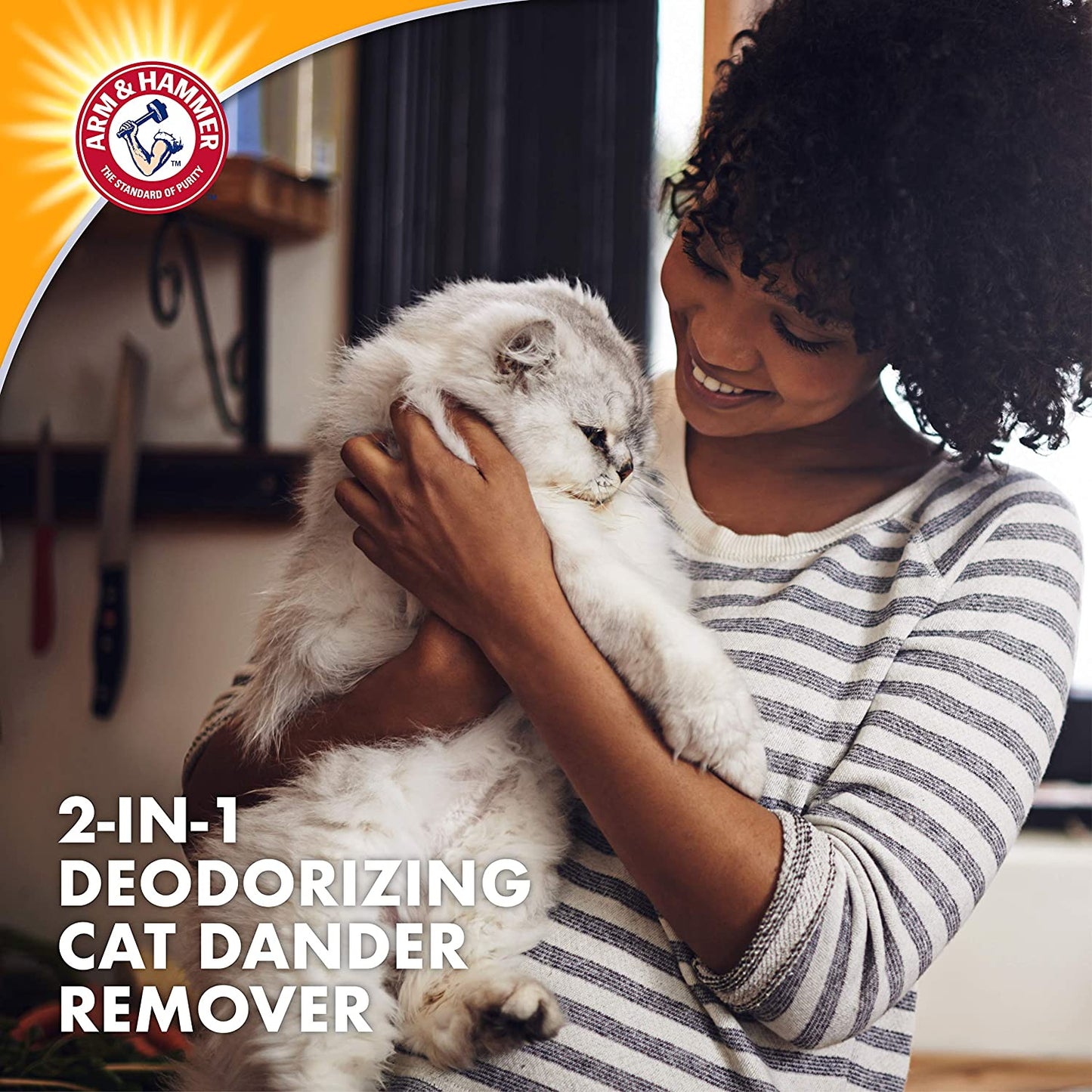 Arm & Hammer 2-in-1 Deodorizing Cat Shampoo with Dander Control - Lavender Chamomile Scent, 20 Fl Oz