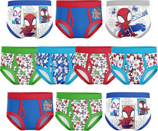 Spiderman Toddler Superhero Underwear Set - Featuring Iron Man, Hulk & More - Sizes 2/3T & 4T