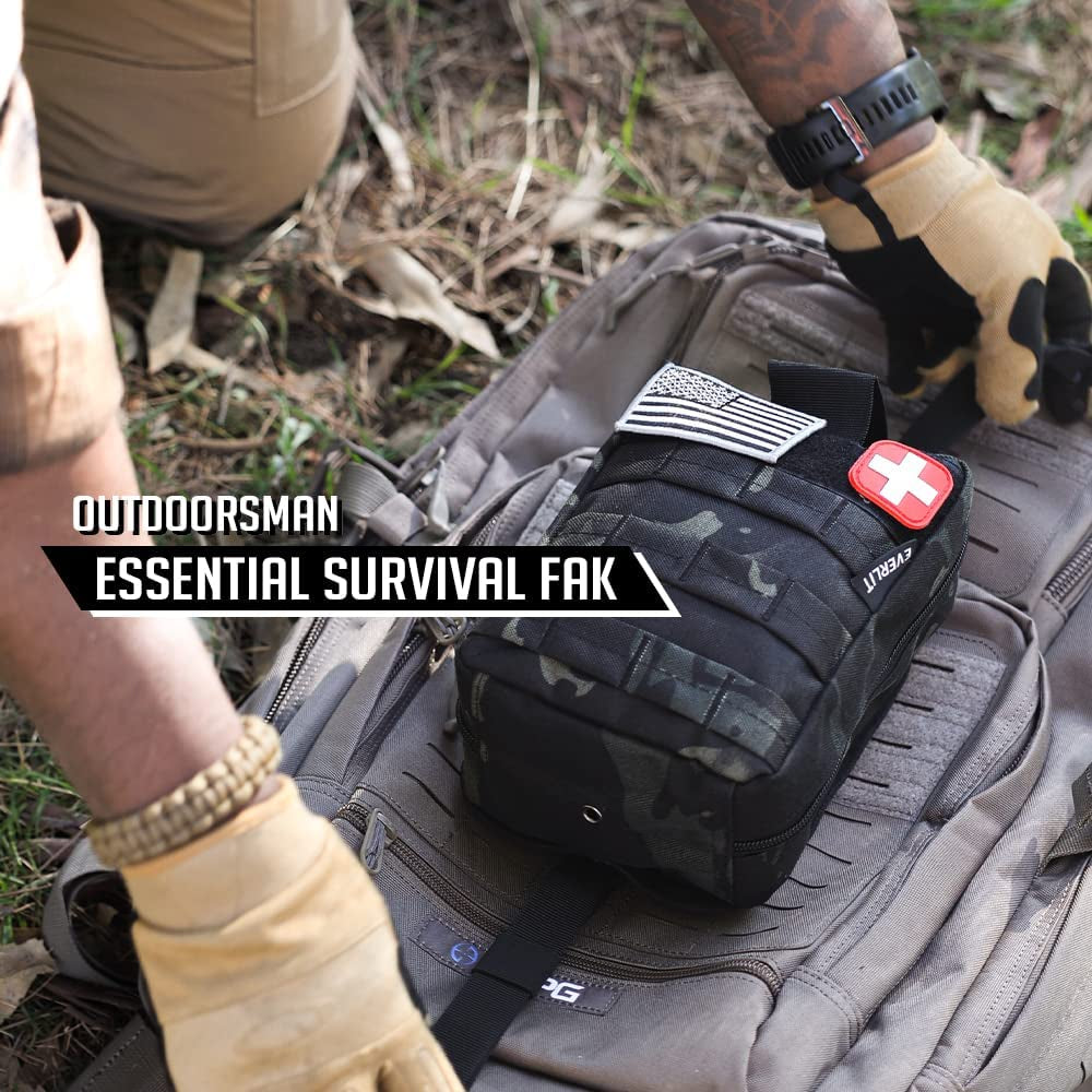 Ultimate 250-Piece Survival First Aid Kit - Complete IFAK Trauma Bag for Outdoor Adventures, Camping, Hiking, and Emergency Preparedness