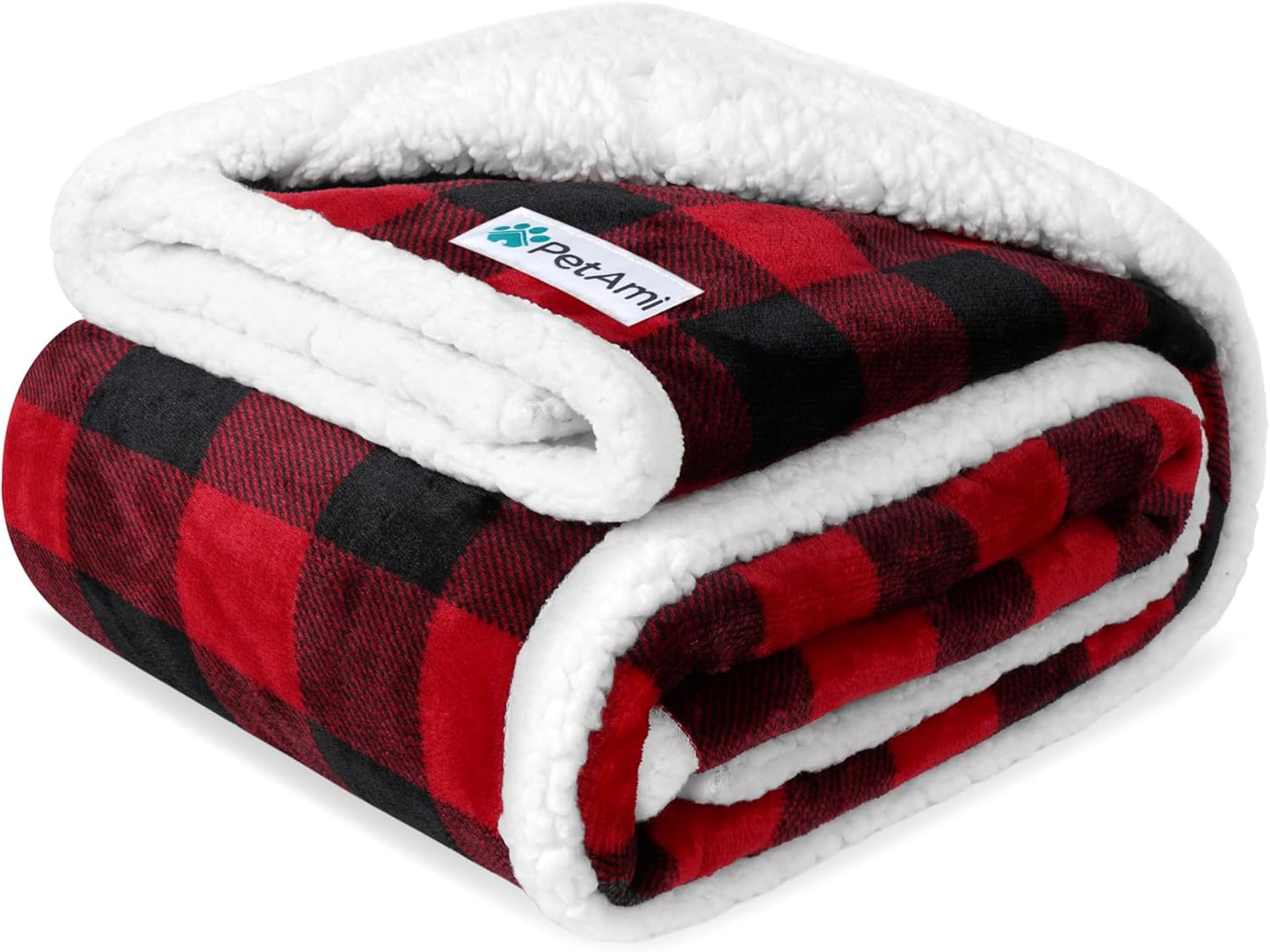 Petami Waterproof Dog Blanket - Reversible Sherpa Fleece Throw for Medium to Large Dogs & Cats - Leakproof Couch Cover, Soft & Washable 60x40 in Taupe