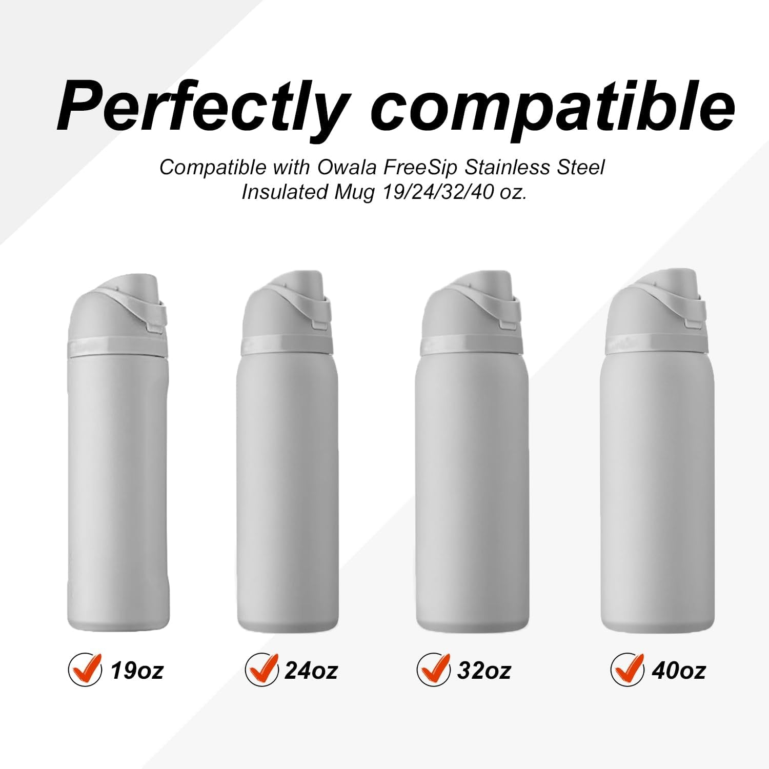 4Pcs Bottle Seal Ring & Replacement Stopper for Owala Freesip 24Oz 32Oz, Bpa-Fre
