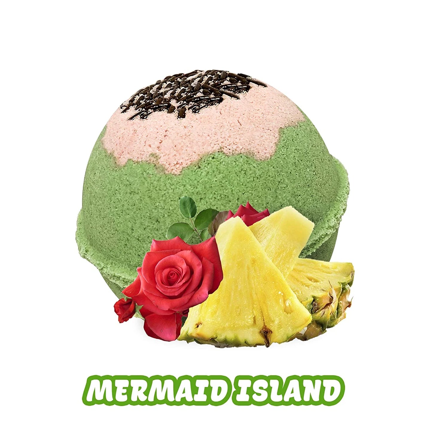 Big Bath Bomb with Jewelry Surprise Mermaid Island Necklace inside Handmade in USA Natural and Safe by