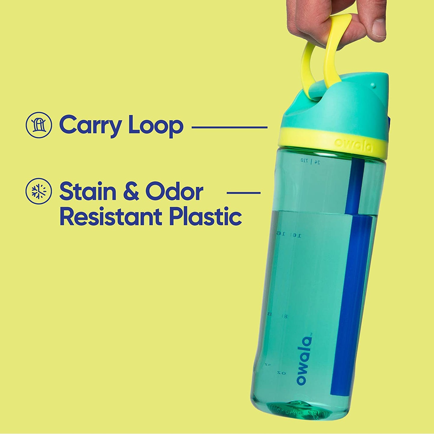 Owala Freesip 25 oz BPA-Free Tritan Water Bottle with Straw - Shy Marshmallow - Perfect for Travel and Sports!