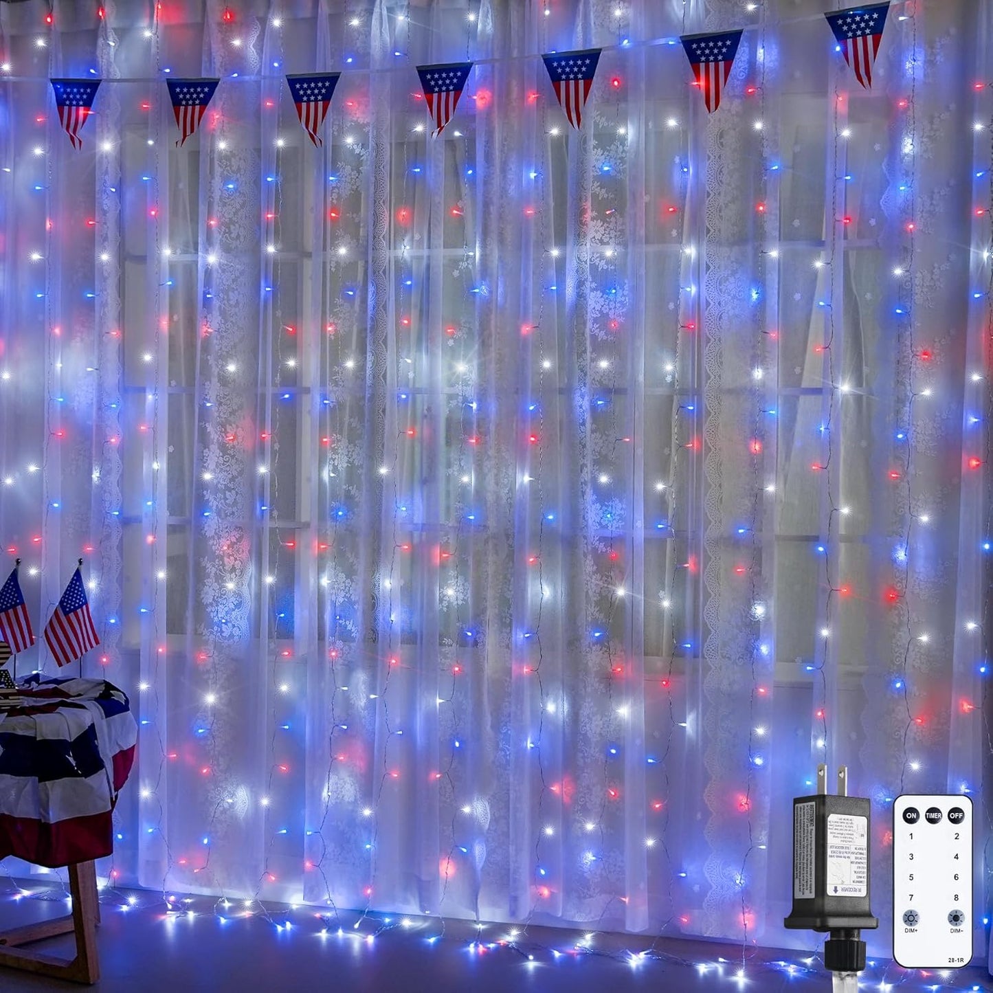 Enchanting JMEXSUSS 300 LED Pink Curtain Lights with Remote - 9.8x9.8FT Indoor String Lights for Bedroom, Party, and Holiday Decor - 8 Modes for Christmas and Valentine's Day Magic