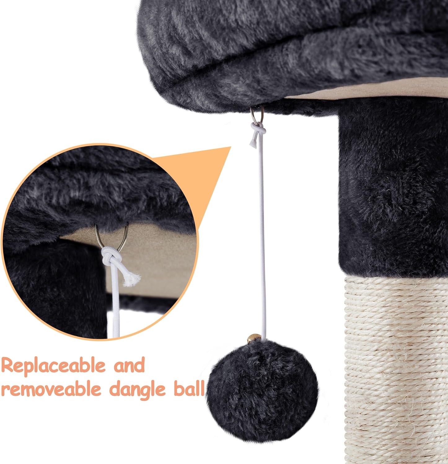 Topeakmart 34" Modern Cat Tree Tower - Ultimate Indoor Activity Center with Cozy Condo, Fluffy Nest, and Comfy Basket for Cats and Kittens