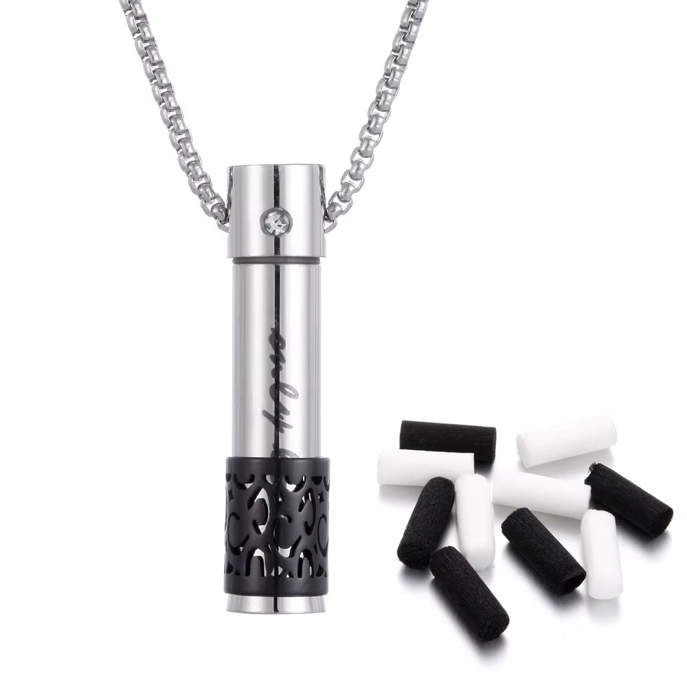 2024 New Aromatherapy Jewelry Necklaces Essential Oil Diffuser Necklace Stainless Steel Open Locket Aroma Scent Perfume Necklace