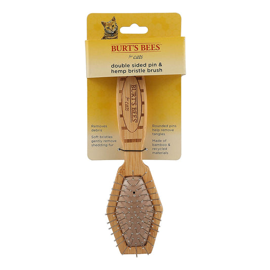 Burt's Bees Double-Sided Cat Grooming Brush - Effortlessly Remove Loose Fur & Prevent Matting!