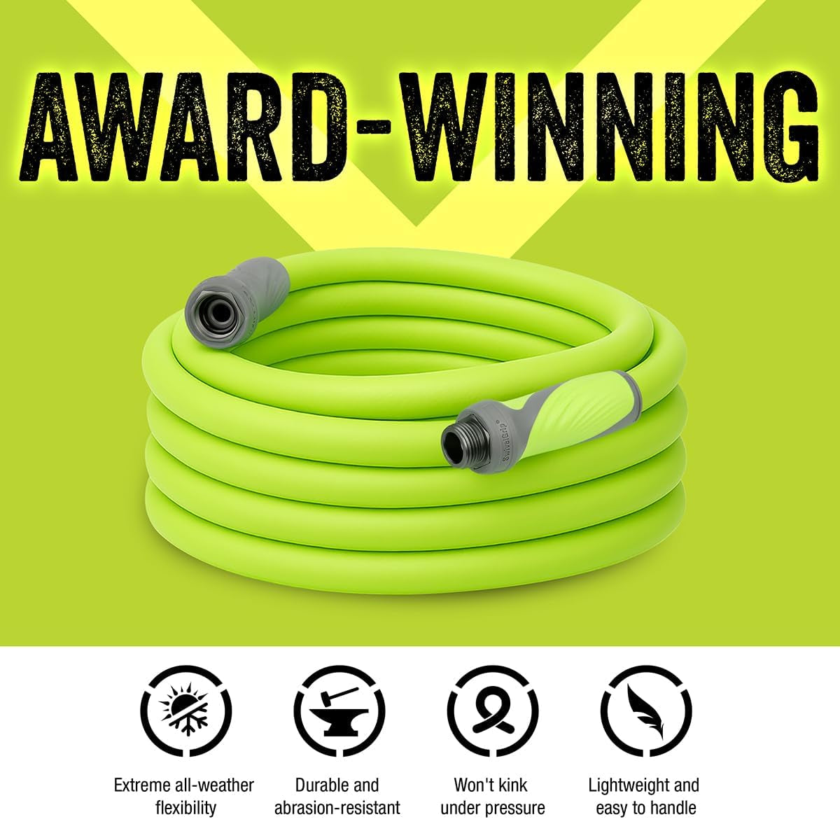 Flexzilla 75 Ft. Lightweight All-Weather Garden Hose with Swivelgrip - Durable, Flexible, Leak-Free Connections