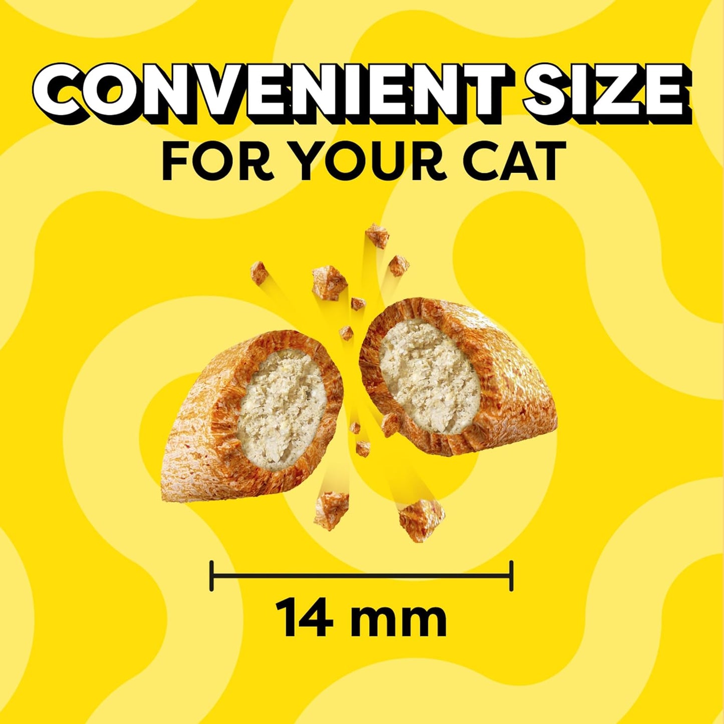 Temptations Jumbo Stuff Cat Treats - Savory Salmon Flavor, 5.3 Oz Pouch (Pack of 10) - Irresistibly Crunchy & Soft!