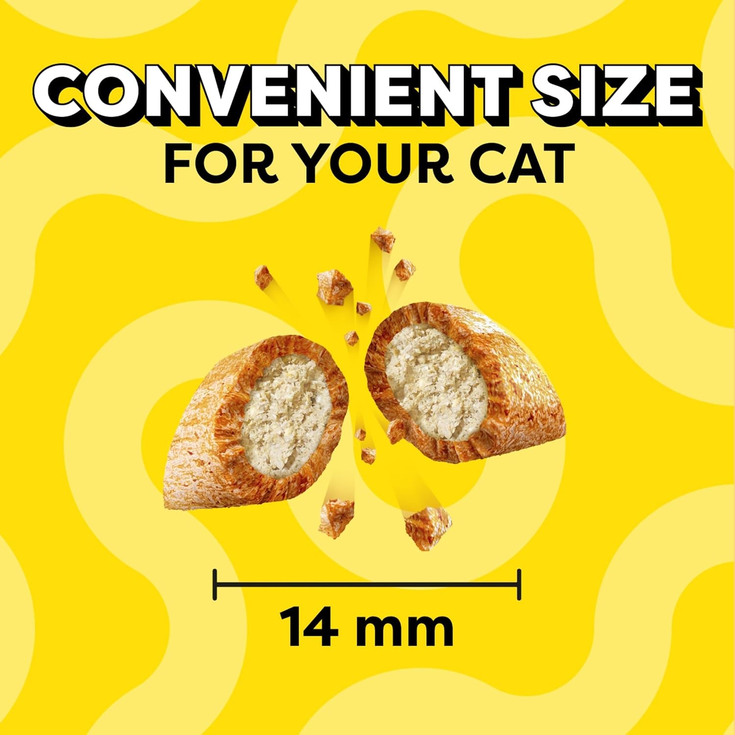 Temptations Jumbo Stuff Cat Treats - Savory Salmon Flavor, 5.3 Oz Pouch (Pack of 10) - Irresistibly Crunchy & Soft!