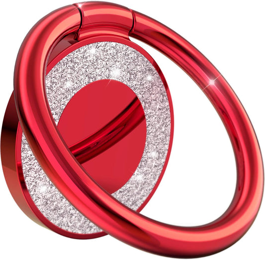Red 360° Rotation Phone Ring Holder & Kickstand - Universal Smartphone Grip