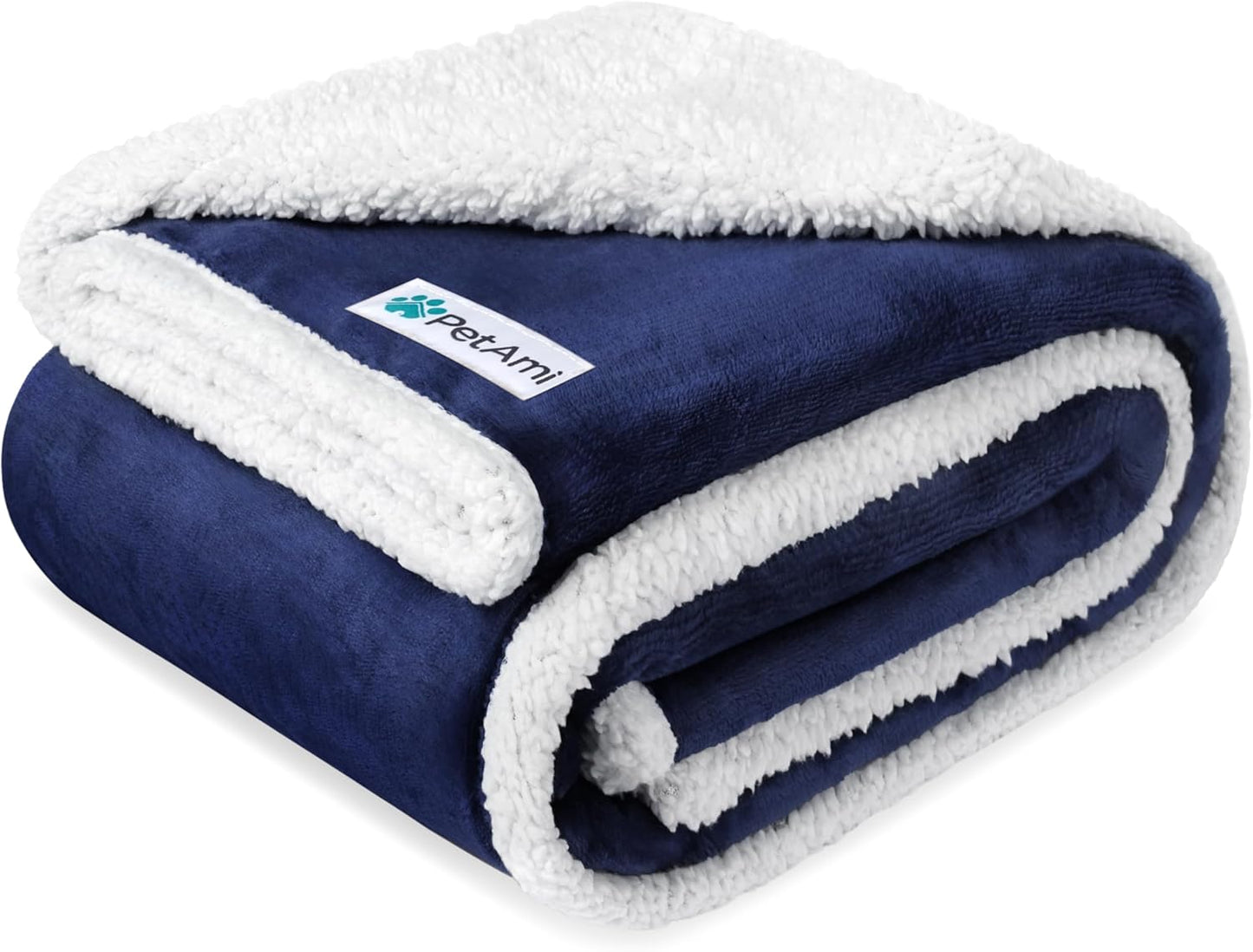 Petami Waterproof Dog Blanket - Reversible Sherpa Fleece Throw for Medium to Large Dogs & Cats - Leakproof Couch Cover, Soft & Washable 60x40 in Taupe