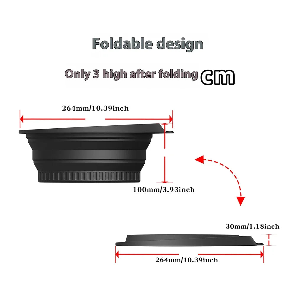 Silicone Facial Plunge Bowl with Built-In Icetray Collapsible Ice Water Face Cold Plunge Face Icebath at Home