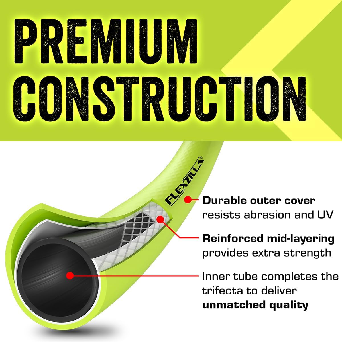 Flexzilla 75 Ft. Lightweight All-Weather Garden Hose with Swivelgrip - Durable, Flexible, Leak-Free Connections