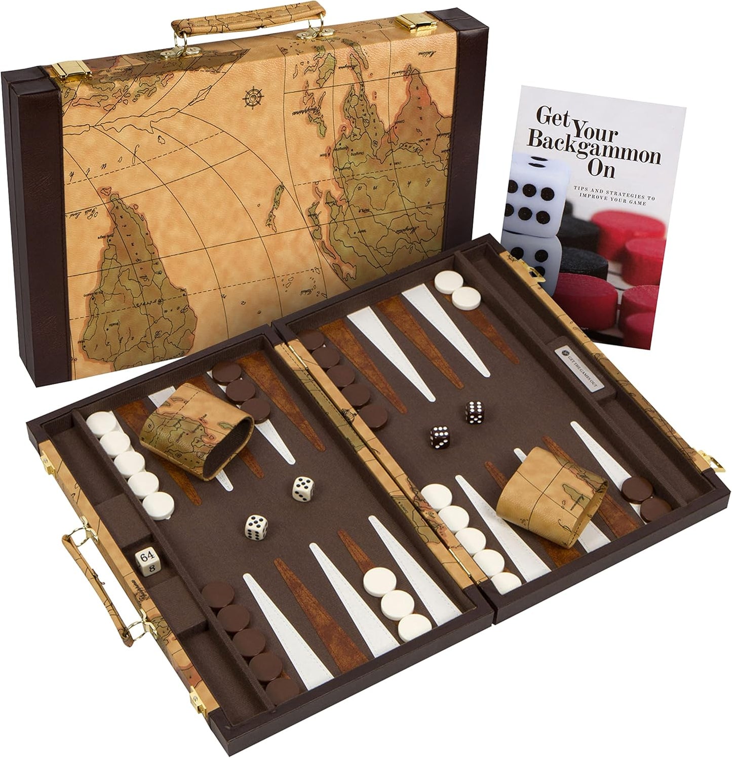 Ultimate Red Backgammon Set - Classic 2-Player Game with Strategy Guide for Family Fun & Parties!