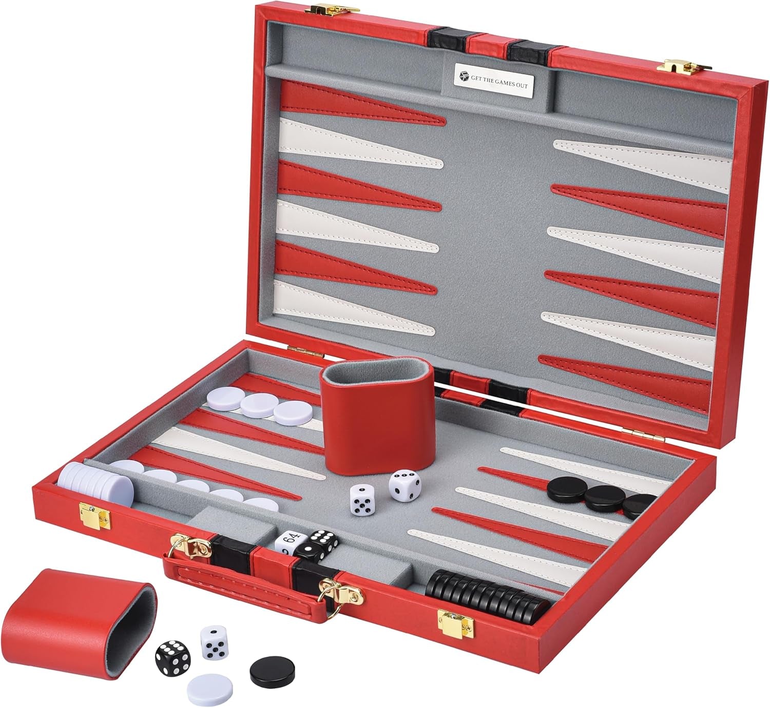 Ultimate Red Backgammon Set - Classic 2-Player Game with Strategy Guide for Family Fun & Parties!