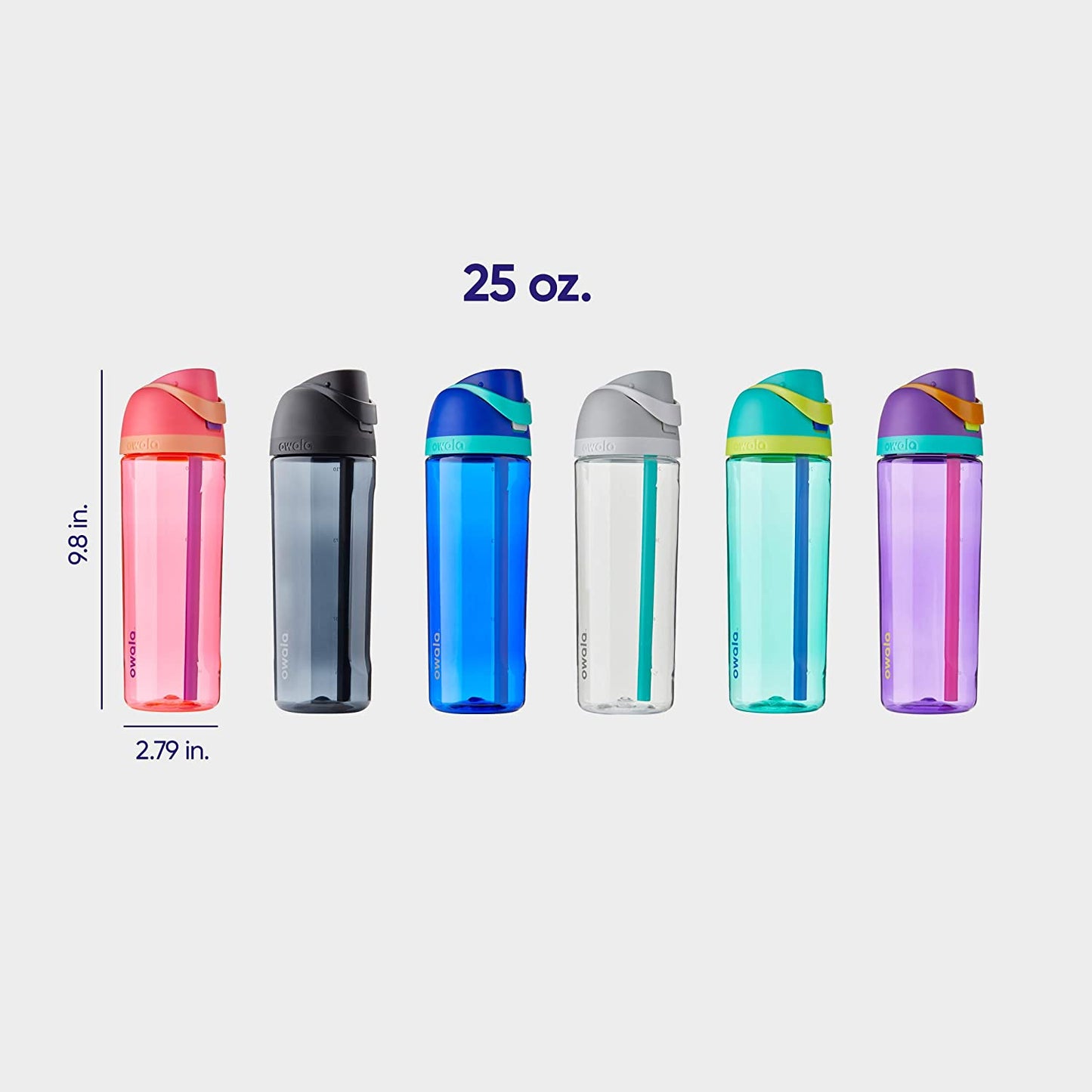 Owala Freesip 25 oz BPA-Free Tritan Water Bottle with Straw - Shy Marshmallow - Perfect for Travel and Sports!
