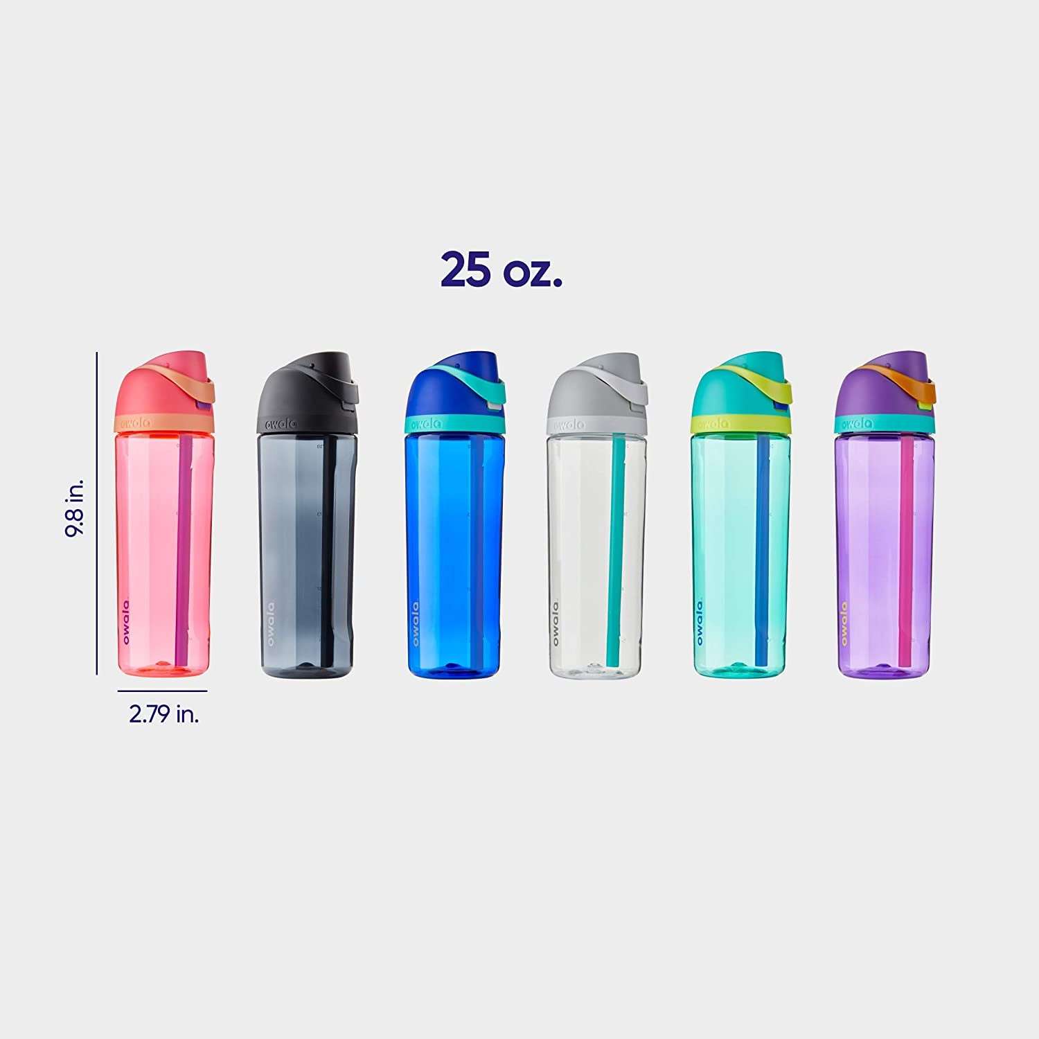Owala Freesip 25 oz BPA-Free Tritan Water Bottle with Straw - Shy Marshmallow - Perfect for Travel and Sports!