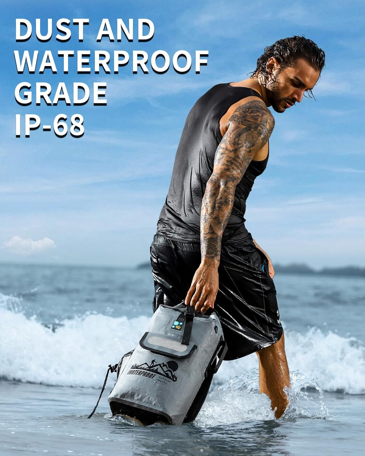 IDRYBAG Waterproof Floating Dry Bag Backpack - 20L/30L/40L Options for Men, Perfect for Outdoor Adventures!