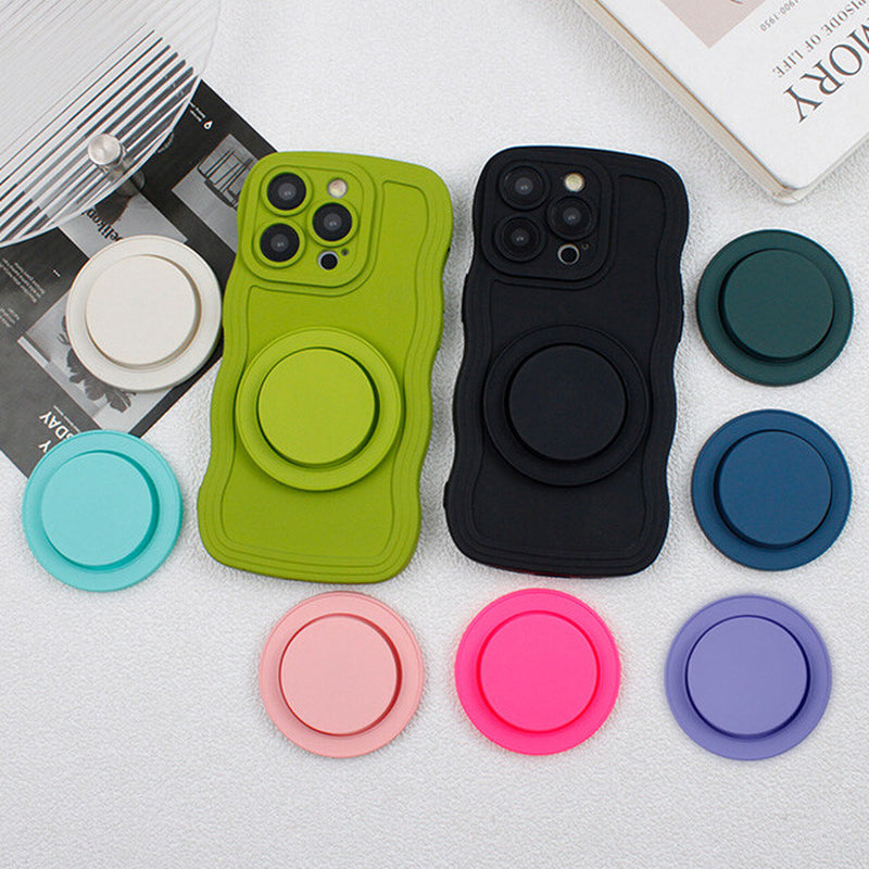 For Iphone 12-16 Magsafe Magnetic Solid Color Pop-Up Socket Grip Stand Holder